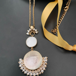 Load image into Gallery viewer, Double Pearl Duet Necklace,Lune
