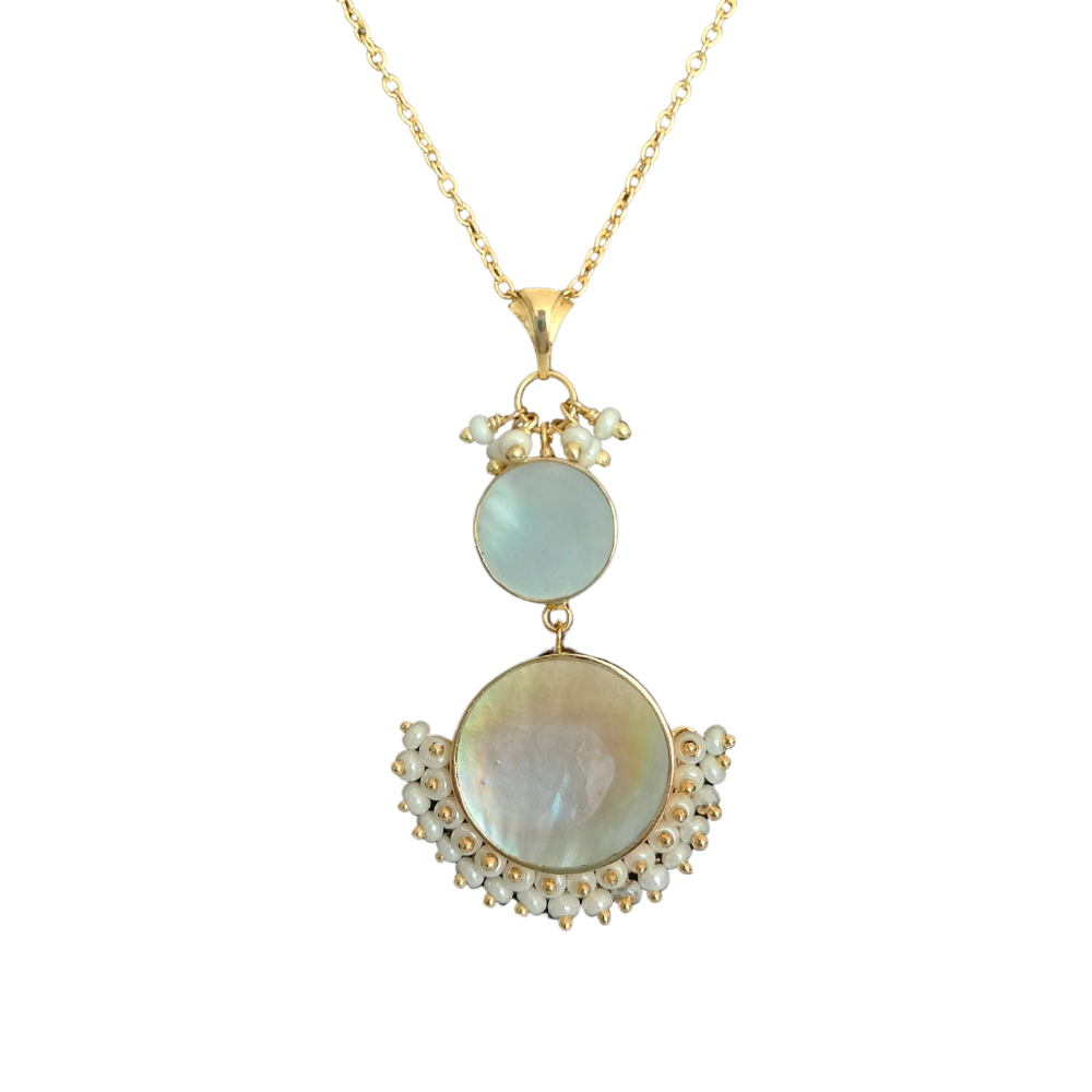 Double Pearl Duet Necklace,Lune