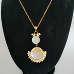 Load image into Gallery viewer, Double Pearl Duet Necklace,Lune
