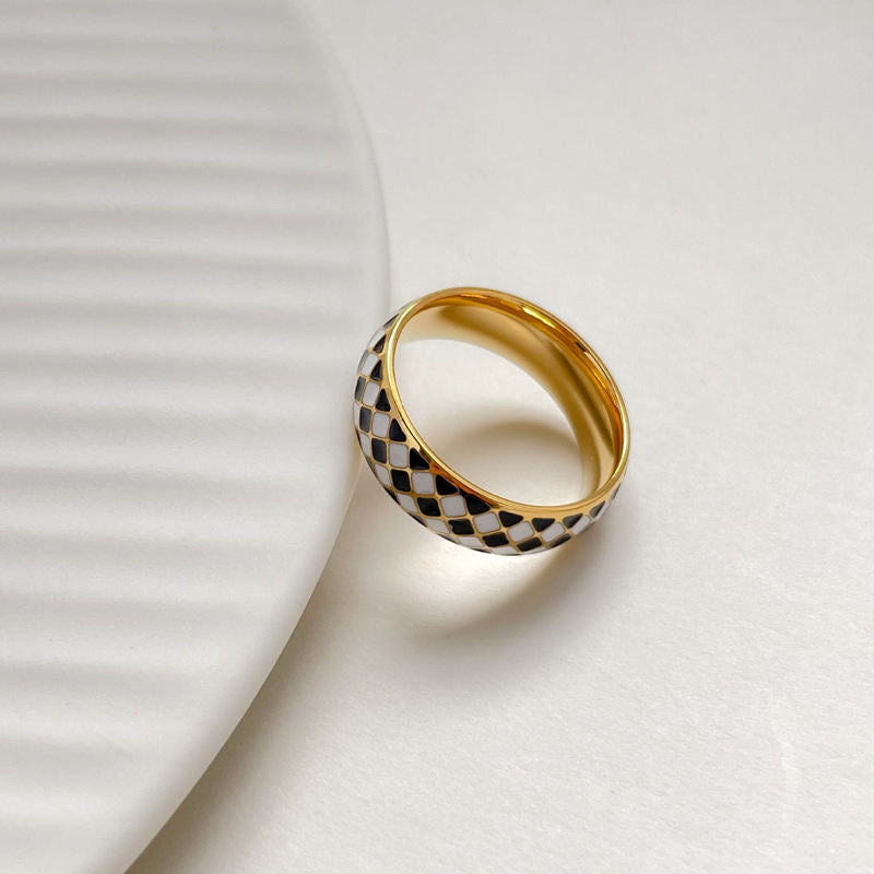 Gold and Black Ring Ada Jewels Accessories