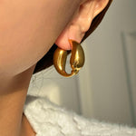 Load image into Gallery viewer, Dolphin Shaped Hoop earrings Ada Jewels Accessories
