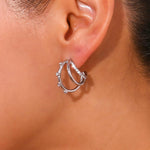 Load image into Gallery viewer, Multi Layered Hoop Earrings with Sparkling Diamonds Ada Jewels Accessories
