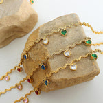 Load image into Gallery viewer, Gold Necklace Adorned with Vibrant Hearts Ada Jewels Accessories
