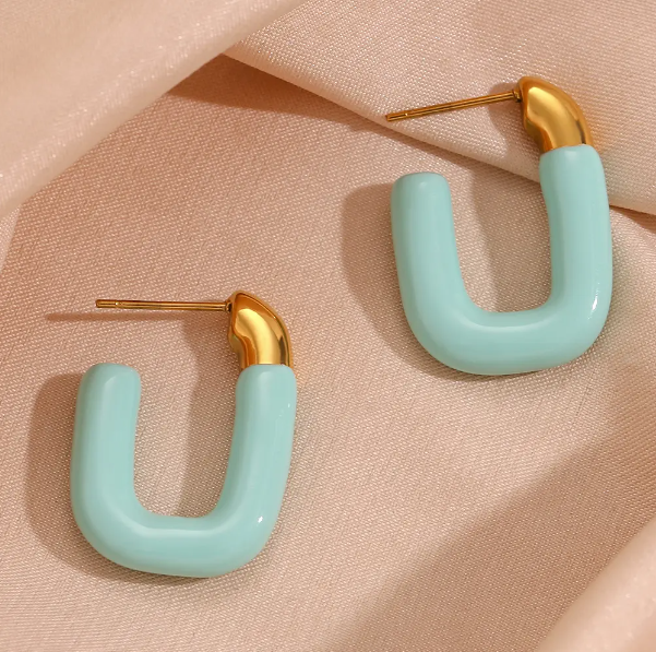 Hoop Enamel Earrings Ada Jewels Accessories