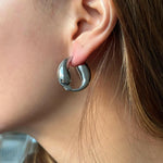 Load image into Gallery viewer, Dolphin Shaped Hoop earrings Ada Jewels Accessories
