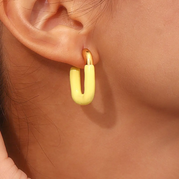 Hoop Enamel Earrings Ada Jewels Accessories