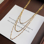 Load image into Gallery viewer, Triple Layered Delicate Gold Chain Necklace Ada Jewels Accessories
