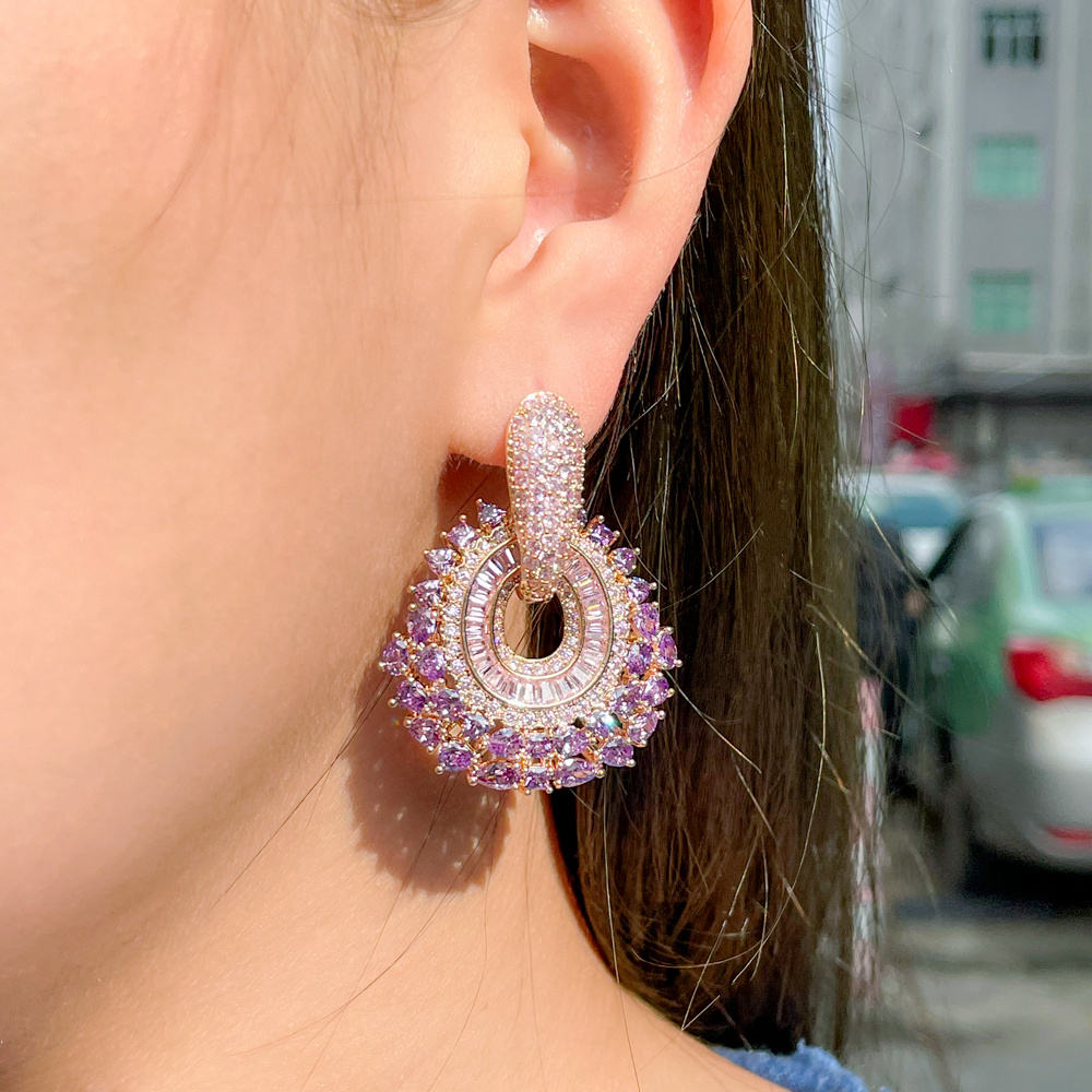 Luxury Cubic Zirconia Pave Dangle Earrings Ada Jewels Accessories