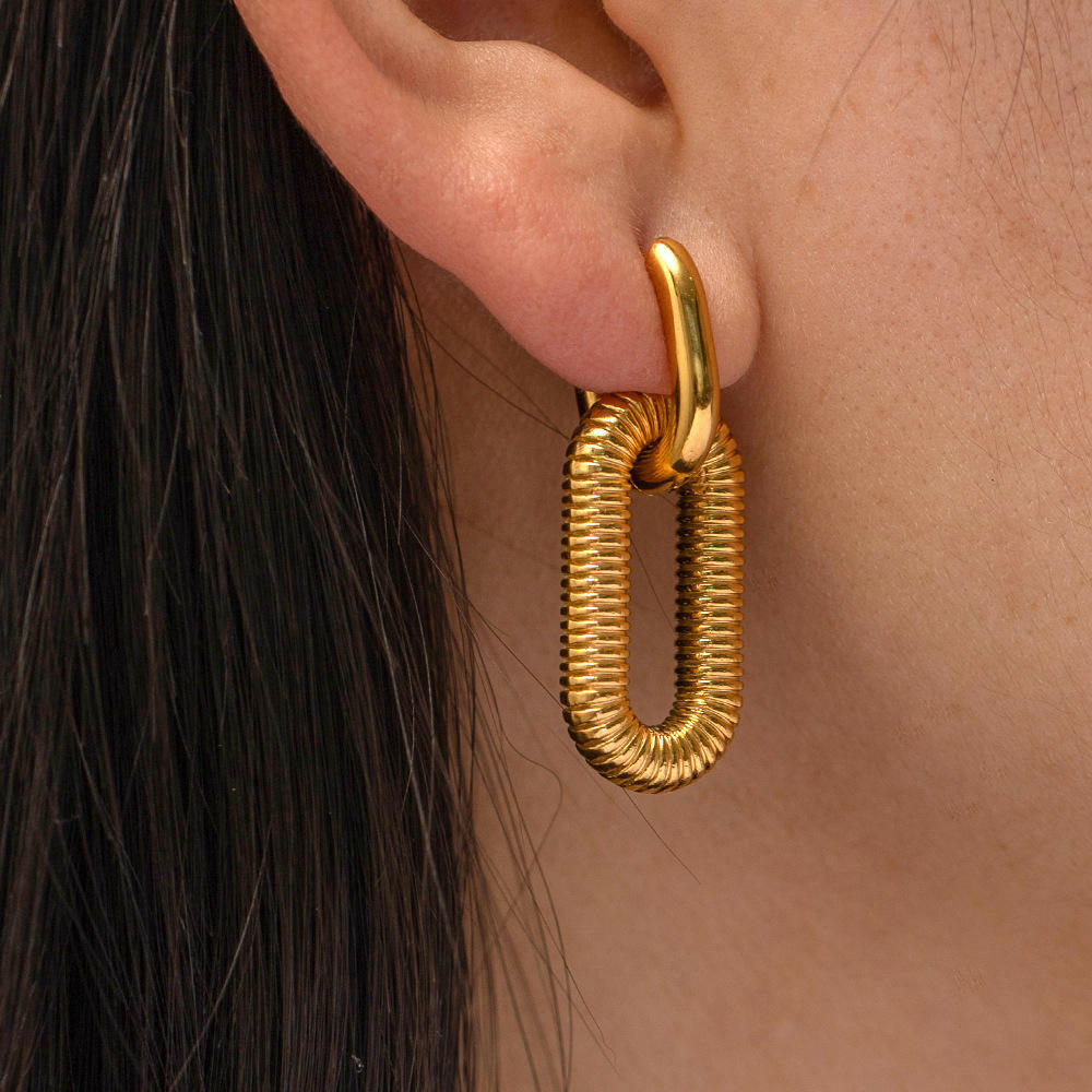 Double Hoop Spiral-Shaped Earrings Ada Jewels Accessories