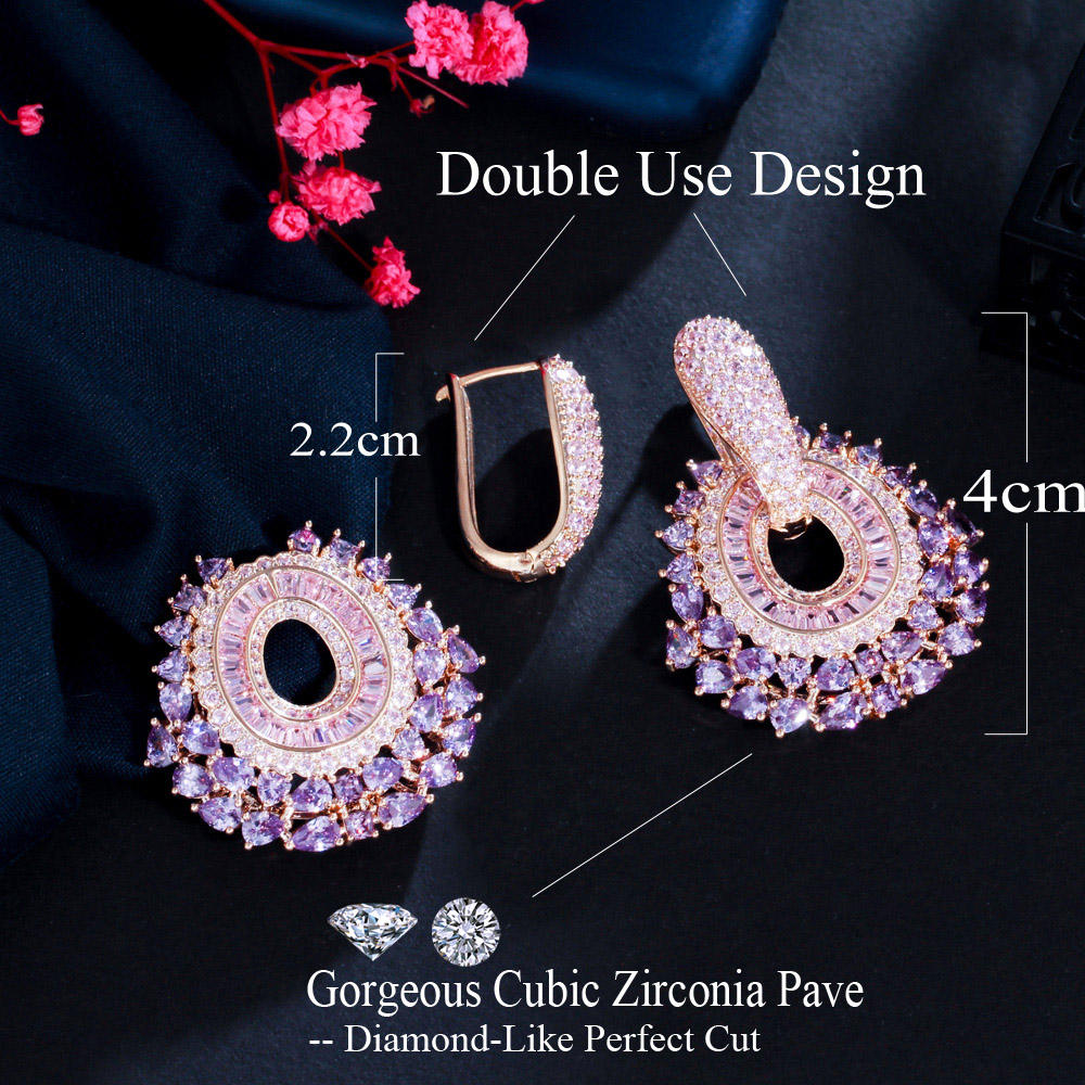 Luxury Cubic Zirconia Pave Dangle Earrings Ada Jewels Accessories